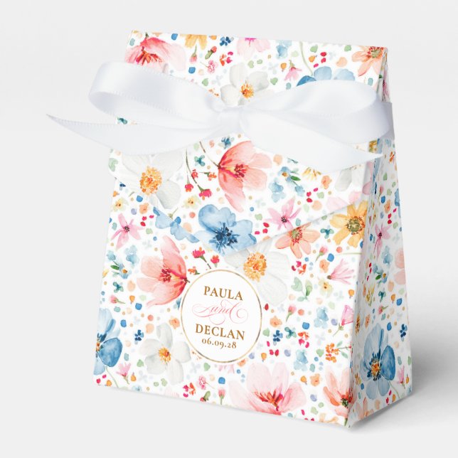 WildblommElegant Romantic Boho Blommigt Bröllop Presentaskar (Framsidan Sidan)