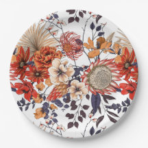 Wildblommeprotea och lila orange guld