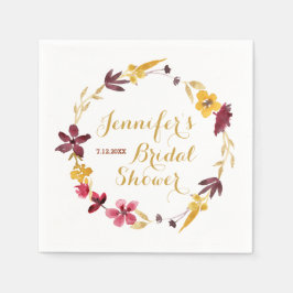 Wildblommes krans Napkins Pappersservett