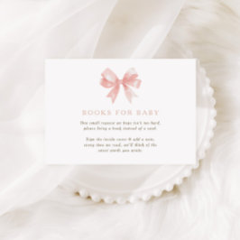 Wildblommes Rosa Blommigt Flicka Bow Baby Shower Tilläggskort