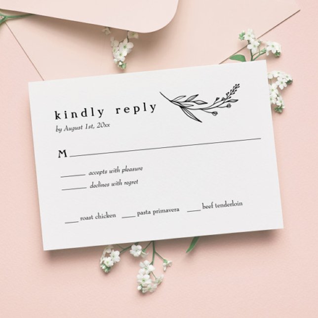 WildblommFolk Rustic Bröllop OSA Card (Skapare uppladdad)
