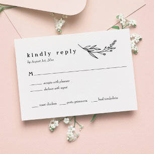 WildblommFolk Rustic Bröllop OSA Card Kort