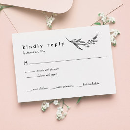 WildblommFolk Rustic Bröllop OSA Card Kort