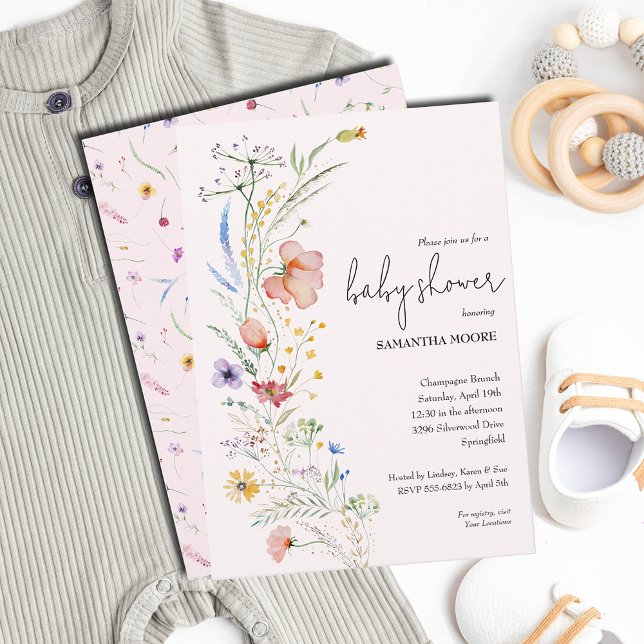 WildblommGirl Baby Shower Inbjudningar (Skapare uppladdad)