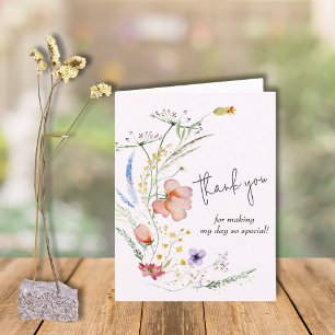 WildblommGirl Baby Shower Tack Kort