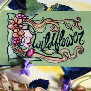 WildblommGoddess Rektangulärt Klistermärke
