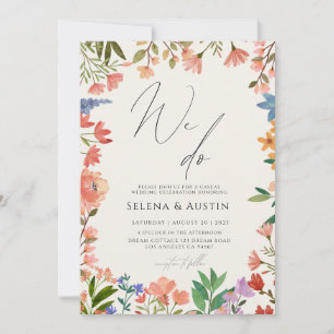 WildblommHandscript vi gör bröllop Inbjudningar