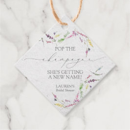 WildblomMini Champagne Flaska Gåvor Etiketter