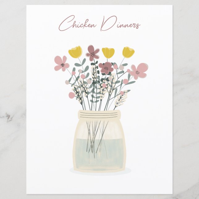 WildblommMason Burk Chicken Recipe Divider (Framsida)