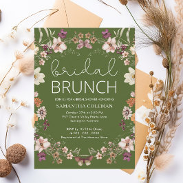 WildblommMoss Grönt Möhippa Brunch Möhippa Inbjudningar