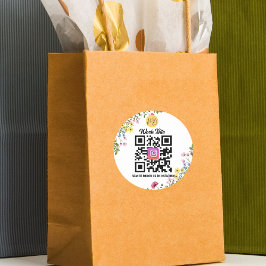 WildblomModern Business Instagram Qr-kod Runt Klistermärke