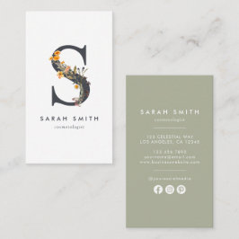 Wildblommonogram S Visitkort