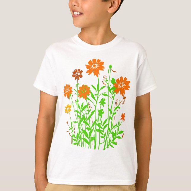 Wildblommor-79156 T Shirt (Framsida)