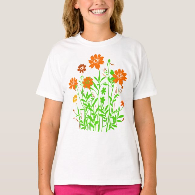 Wildblommor-79156 T Shirt (Framsida)