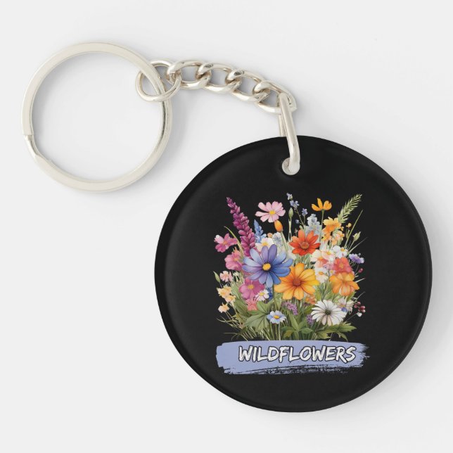 Wildblommor Acrylic Keychain (Framsidan)
