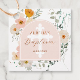 Wildblommor Arch Baptism Gåvor Etiketter