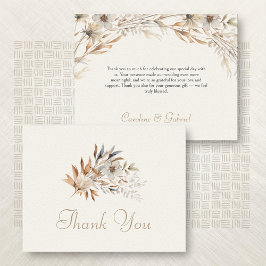 Wildblommor Autumn Fall Elegant bröllop Tack Kort
