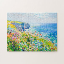 Wildblommor av Cliff Impressionist Kusten Pussel