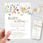 Wildblommor Baby i Bloom Baby Shower-inbjudan Inbjudningar<br><div class="desc">Baby i Bloom babyduschinbjudan innehåller söt-blommor och skripttext. Anpassa med dina detaljer. Tillgänglig som en omedelbar nedladdning som du kan skicka som en Evite eller utskrivbar inbjudan eller beställa utskrivna inbjudningar som skickas till ditt hem.</div>