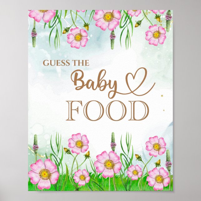 Wildblommor Baby i Bloom "Gissa Baby Food" Poster (Framsidan)