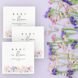 Wildblommor - Baby i bloombabydusch Pappersservett