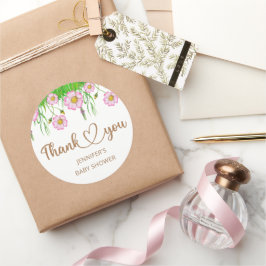 Wildblommor baby i bloombabyduschen runt klistermärke