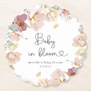Wildblommor baby i bloombabyduschen underlägg papper