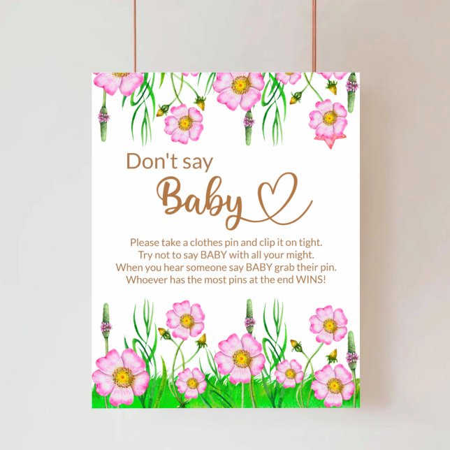 Wildblommor baby i bloombabyduschspel poster (Skapare uppladdad)