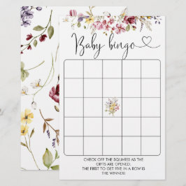 Wildblommor Baby i bloombabyskor, bingo-spel