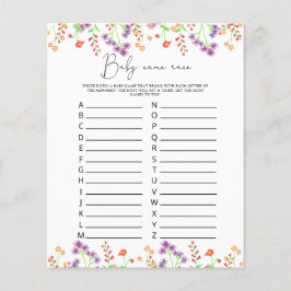 Wildblommor Baby namn tävling