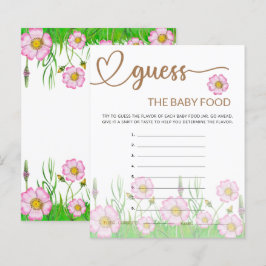 Wildblommor Baby Shower gissar matkortet Baby