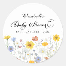 Wildblommor Baby Shower