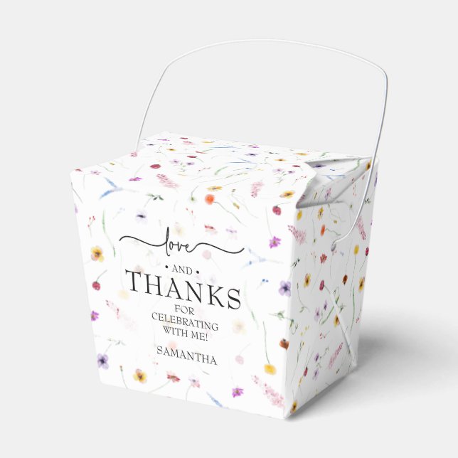 Wildblommor Baby Shower Small Presentaskar (Framsidan Sidan)