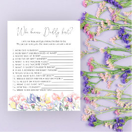 Wildblommor, babydusch.. Vem vet vad pappa spelar?