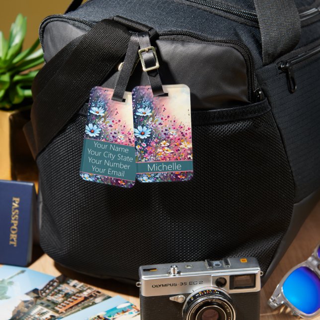 Wildblommor Bagagebricka (Fram & Baksida)