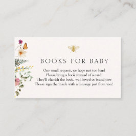 Wildblommor Bee Bokar för Baby-inmatningskort Tilläggskort
