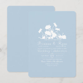 Wildblommor Bläck CornblommBlue Inbjudningar