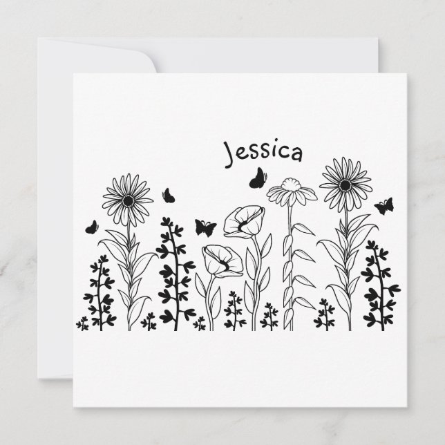 Wildblommor Black & White (Framsida)