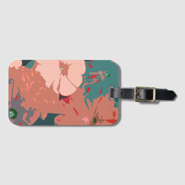 Wildblommor Blommigt Bröllop Bridesmaid Gift Favor Bagagebricka (Framsida horisontal)