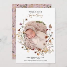 Wildblommor Blommigt Lägg till bild Nyfödd bebis B Meddelande