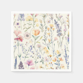 Wildblommor Blommigt Party Pappersservett