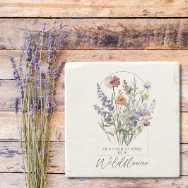 Wildblommor Boho Colorful Inspirational Quote Stenunderlägg
