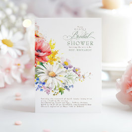 Wildblommor Boho Möhippa Inbjudningar