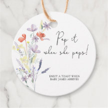 Wildblommor boho Pop det när hon poppar babydusch