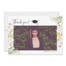 Wildblommor boho Studenten Tack för fotot