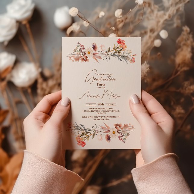 Wildblommor Botanical Garden Studenten Inbjudningar (Skapare uppladdad)