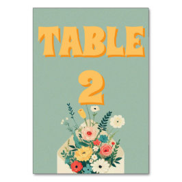 Wildblommor Botanical Garden Wedding Bordsnummer