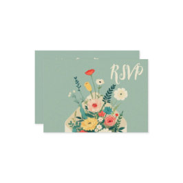 Wildblommor Botanical Garden Wedding OSA Kort