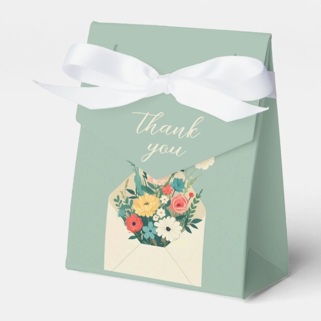 Wildblommor Botanical Garden Wedding Presentaskar (Framsidan Sidan)