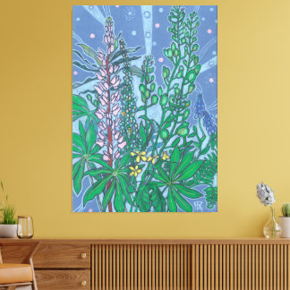 Wildblommor Bouquet Bluebonnet Flowers Blommigt Ar Canvastryck